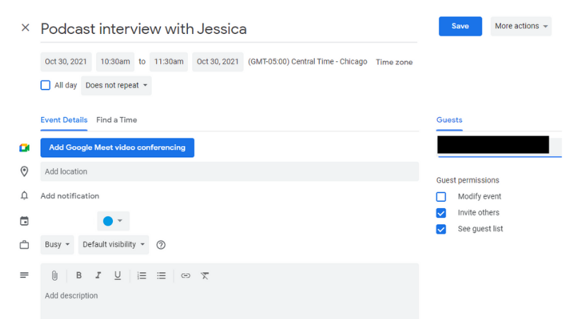 How To Send a Google Calendar Invite