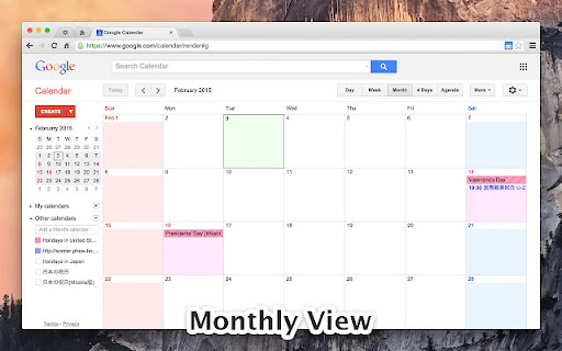 Google Calendar Chrome App