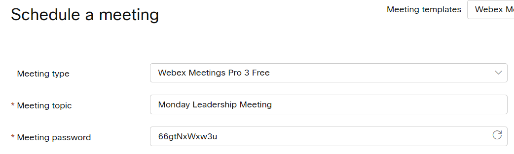 How To Schedule A Webex Meeting