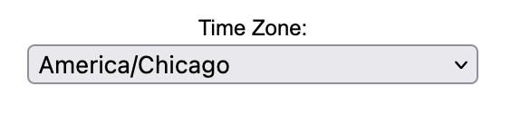 When2Meet's time zone dropdown menu.