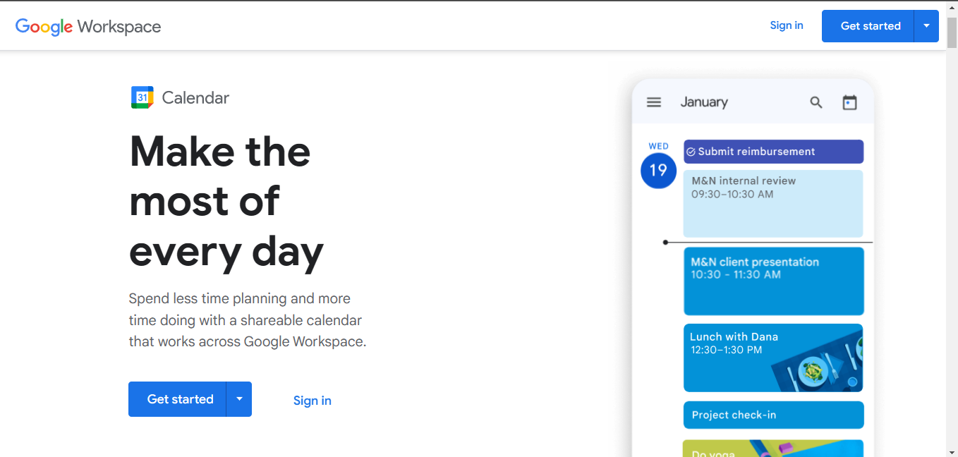 google calendar