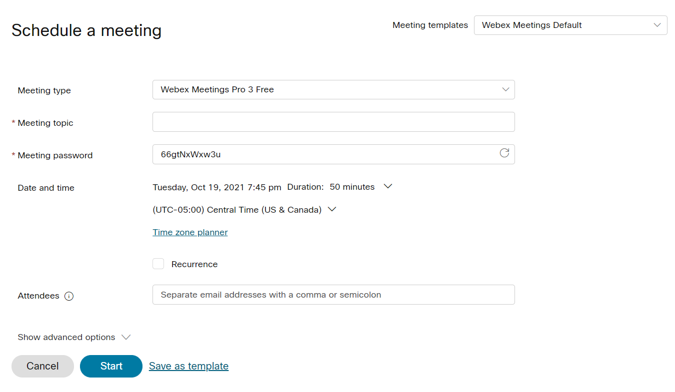 How To Schedule A Webex Meeting